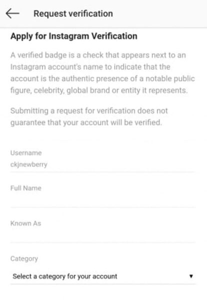 گرفتن تیک آبی اینستاگرام